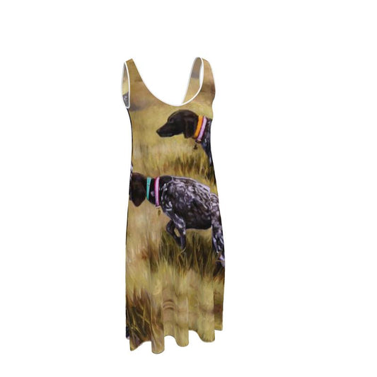 German Shorthair Pointer Sleeveless Midi Dress