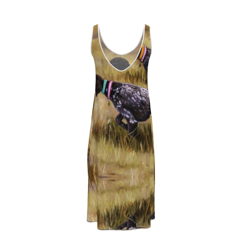 German Shorthair Pointer Sleeveless Midi Dress