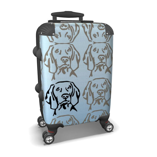 Weimaraner Gray Ghost Suitcase Blue