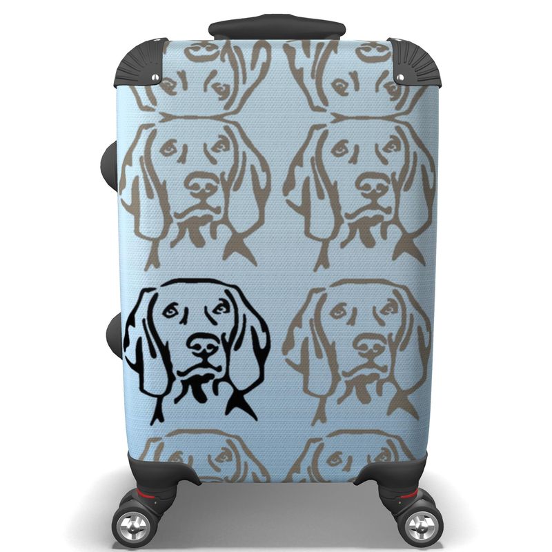 Weimaraner Gray Ghost Suitcase Blue