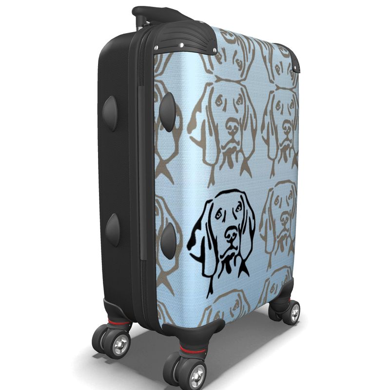 Weimaraner Gray Ghost Suitcase Blue