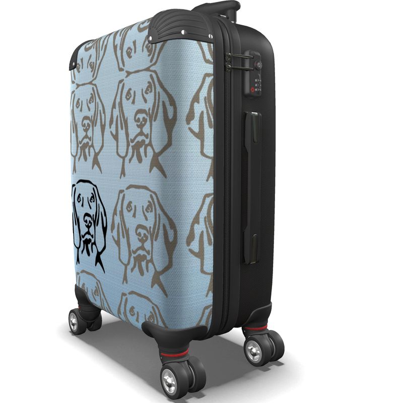 Weimaraner Gray Ghost Suitcase Blue