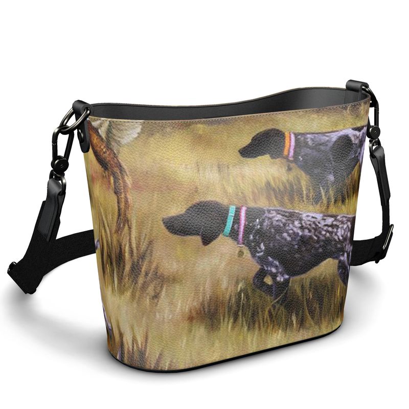 German Shorthair Pointer Penzance Leather Bucket Tote