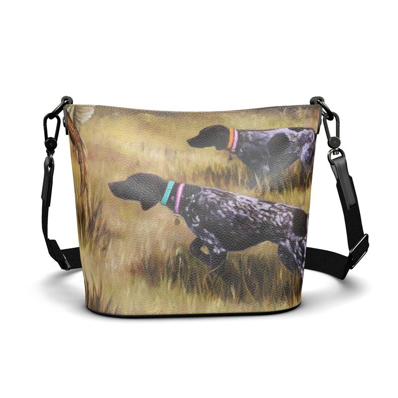 German Shorthair Pointer Penzance Leather Bucket Tote